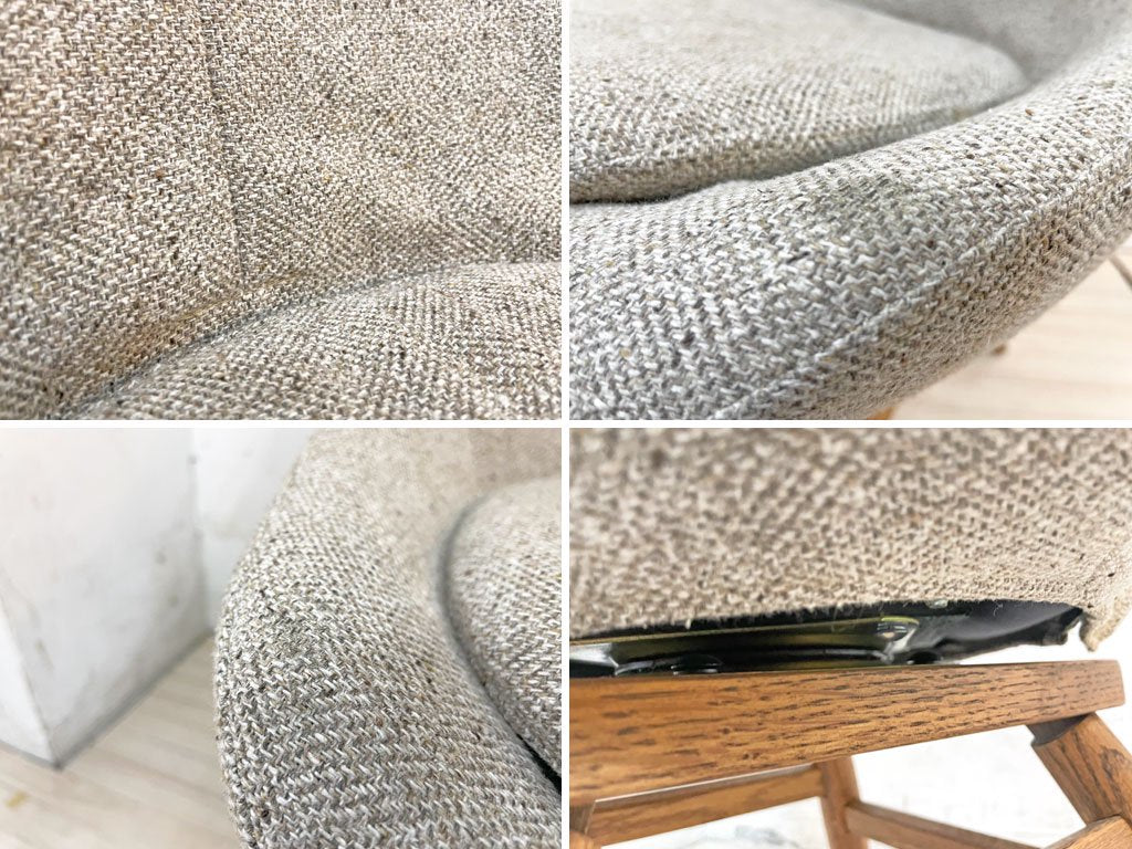 モモナチュラル Momo Natural モールドラウンドチェア MOLD ROUND CHAIR EM オーク材 カバーリング仕様 定価¥47,300- ★