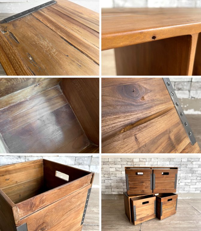 アクメファニチャー ACME Furniture トロイ オープンシェルフ TROY OPEN SHELF S & トロイボックス L 2個 セット 定価総額¥45,100- スレ有 A ●