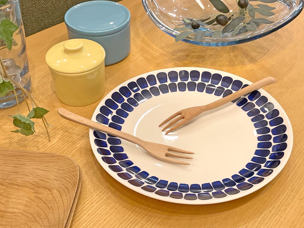 三谷龍二 パスタフォーク 18.5cm 無垢材 木の器 カトラリー ナチュラル 2本セット 現代作家 ●