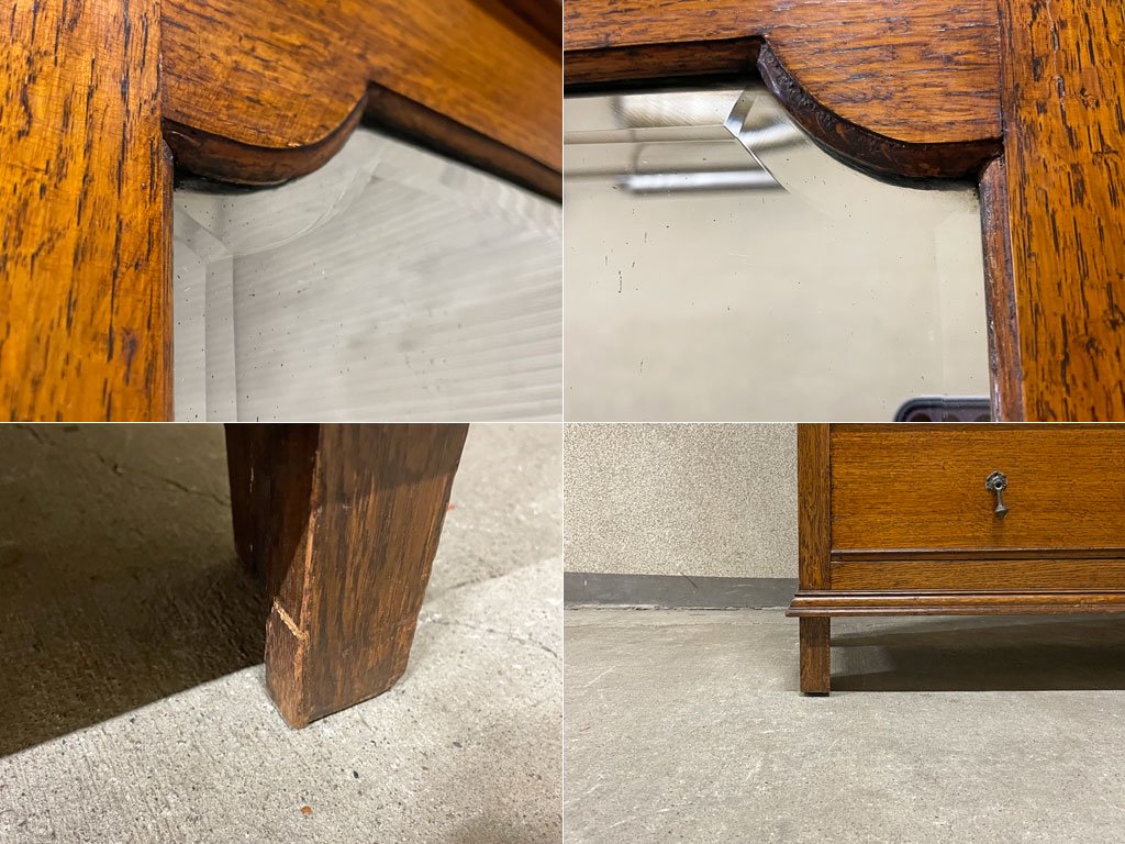 UKアンティーク ワードローブ クローゼット 洋タンス ミラー&1ドロワー 英国 イギリス Antique 家具 ロイズアンティークス 購入品 〓