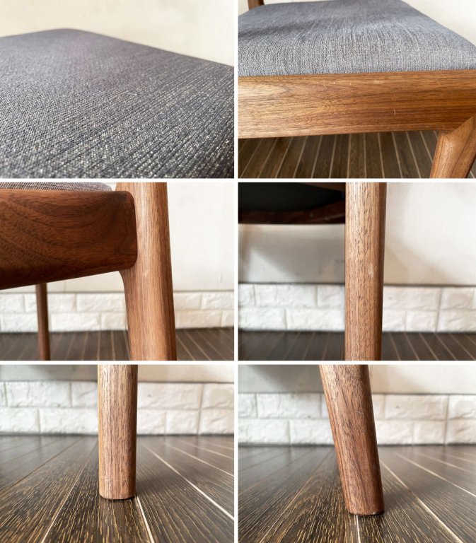 ヤクモ家具製作所 コセンチェア Cosen chair ウォールナット無垢材 ファブリック座面 HORI design 定価¥50,600- A ◎
