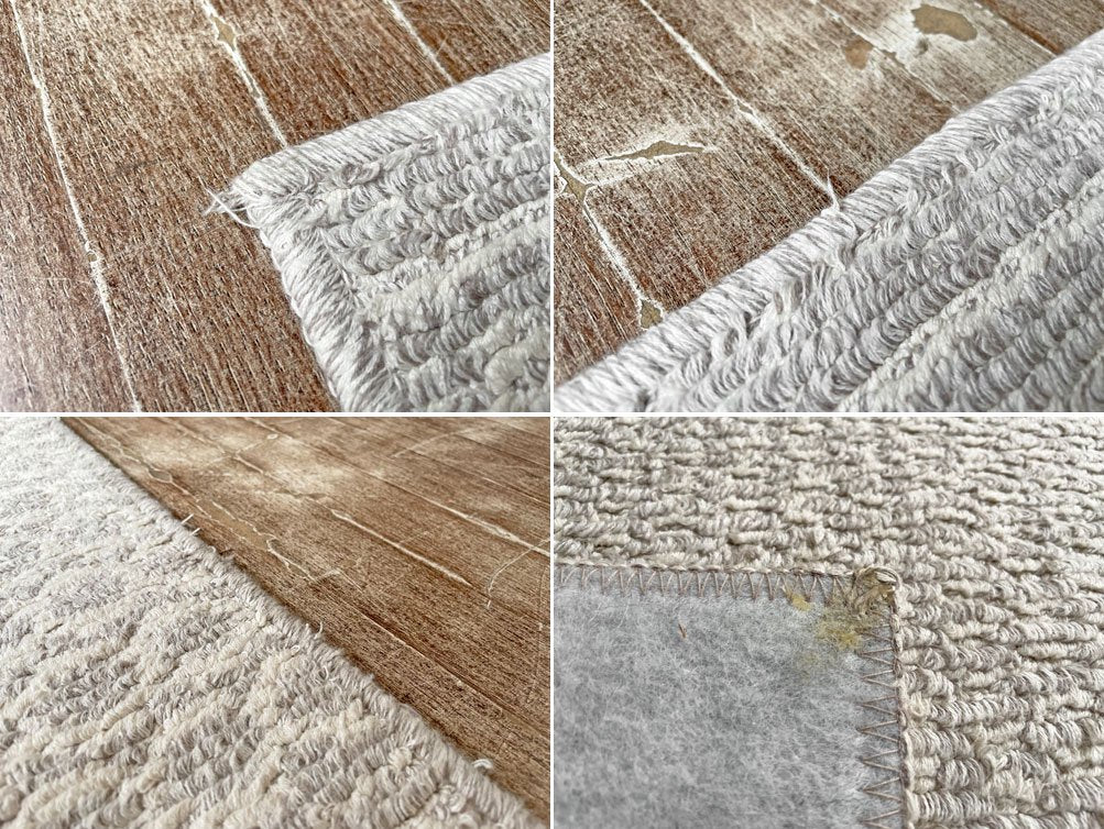 ウニコ unico アランニット ALAN KNIT パイルラグ グレー 200×140cm コットン100% 抗菌・防臭 ナチュラルスタイル 定価¥20,900- ♪