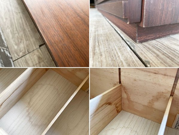 ケユカ KEYUCA マライカ テレビボード AVボード W106.5cm スリット ウォールナット材 ダークブラウン ●