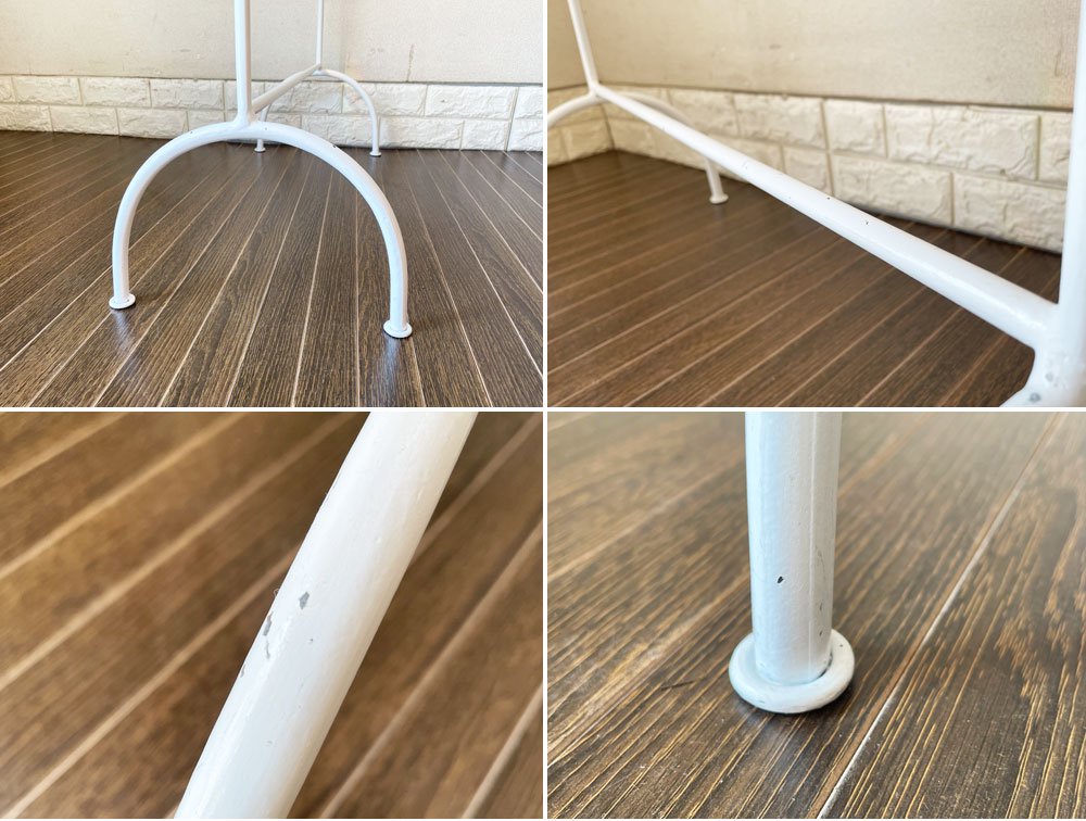ビンテージスタイル ハンガーラック コートハンガー ロートアイアン ホワイトペイント H163cm フォブコープ F.O.B COOP 購入品 ◎