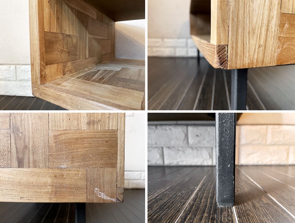 アクメファニチャー ACME Furniture トロイ TROY COFFEE TABLE コーヒーテーブル ローテーブル チーク古材 アイアン脚 W90cm USビンテージスタイル ◎