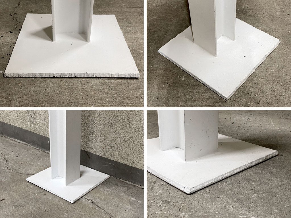 オリジナル スタンディング デスク カウンター テーブル オーク無垢材 × 無垢鉄脚 全長332cm 奥行 25cm カフェスタイル 〓