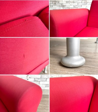 ヴィトラ Vitra. チェスターフィールド ソファ 2シーター Chesterfield Sofa ジャスパー モリソン Jasper Morrison レッド 廃番 B ●