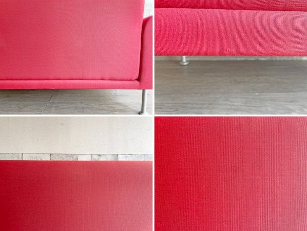 ヴィトラ Vitra. チェスターフィールド ソファ 2シーター Chesterfield Sofa ジャスパー モリソン Jasper Morrison レッド 廃番 A ●