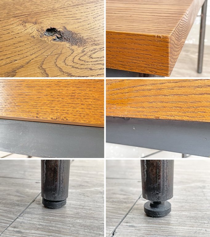 トラックファニチャー TRUCK FURNITURE オークアイアンレッグ ローテーブル OAK IRON-LEG LOW TABLE センターテーブル H49cm オーク無垢材 鉄脚 ●
