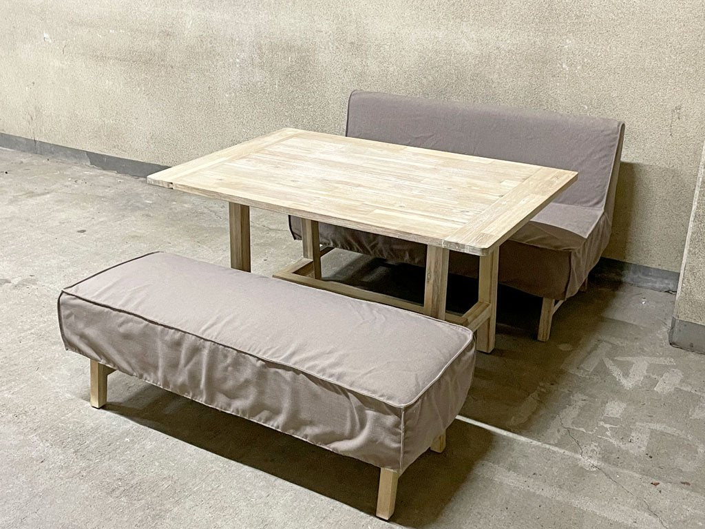 ウニコ unico マノア MANOA リビング ダイニング テーブル アカシア無垢材 W120cm 西海岸 ナチュラル 定価¥50,600- 〓