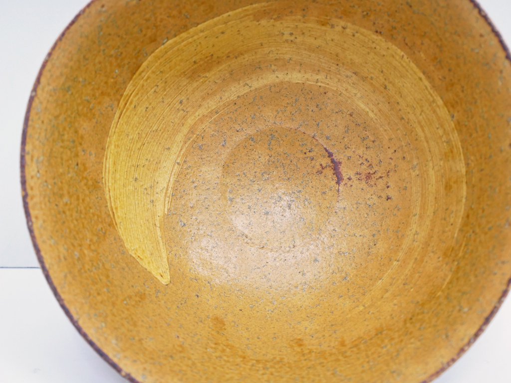 乾 伸行 刷毛目茶碗 勝龍寺窯 器 元箱付 ●