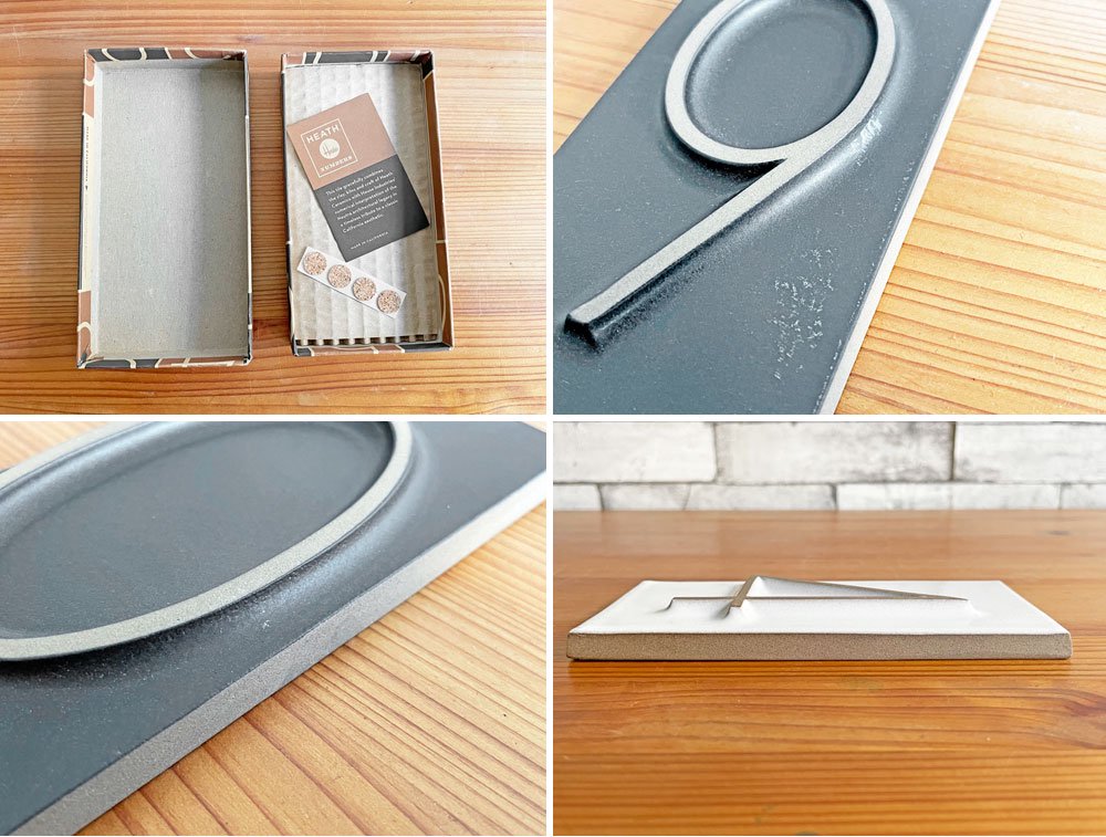 ヒースセラミックス Heath Ceramics ハウスナンバーズ House Numbers ノイトラ Neutra 陶板 クレイタイル 10枚セット ブラック&ホワイト 箱付き アメリカ ●