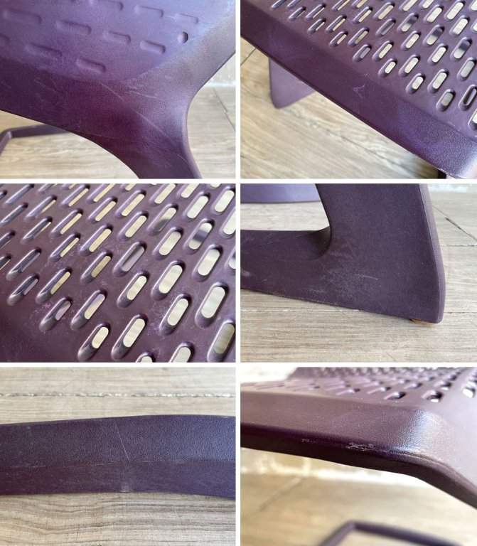 プランク PLANK ミュト MYTO ダイニングチェア スタッキングチェア コンスタンチン・グルチッチ PBT樹脂 パープル イタリア 屋外使用可 MoMA オカムラ取扱 A ●