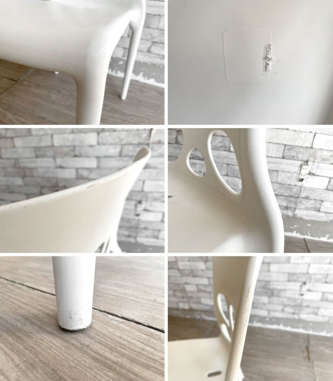 カリガリス Calligaris ネオンチェア NEON Chair スタッキングチェア 2脚セット ポリプロピレン製 ホワイト 軽量 イタリア モダンデザイン C ●