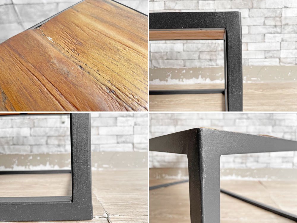 クラッシュゲート CRASH GATE ノットアンティークス Knot antiques ライザ LIZA コーヒーテーブル W110cm 無垢材 古材 インダストリアル 定価¥41,800- A ●