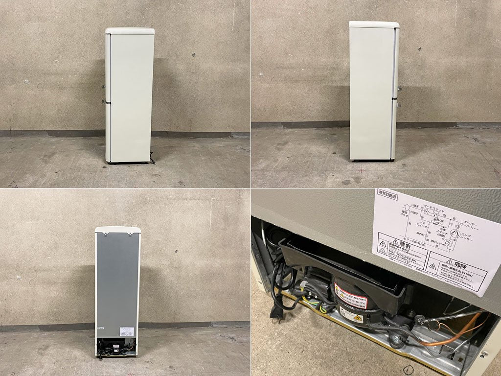 アイリスオーヤマ IRISプラザ レトロデザイン 冷凍冷蔵庫 130L PRR-142D 2ドア オフホワイト コンパクト&大容量 2020年製 〓
