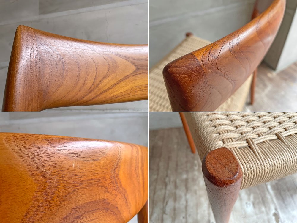 J.L.モラー J.L.Mollers Model No.77 ダイニングチェア 座面張替え済 チーク無垢材 ニールス・O・モラー デンマークビンテージ 北欧家具 ♪