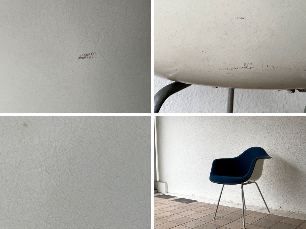 ハーマンミラー Herman Miller アームシェルチェア セカンドビンテージ 2nd アプホルスター ファブリック Hベース ネイビー C&R イームズ ◇