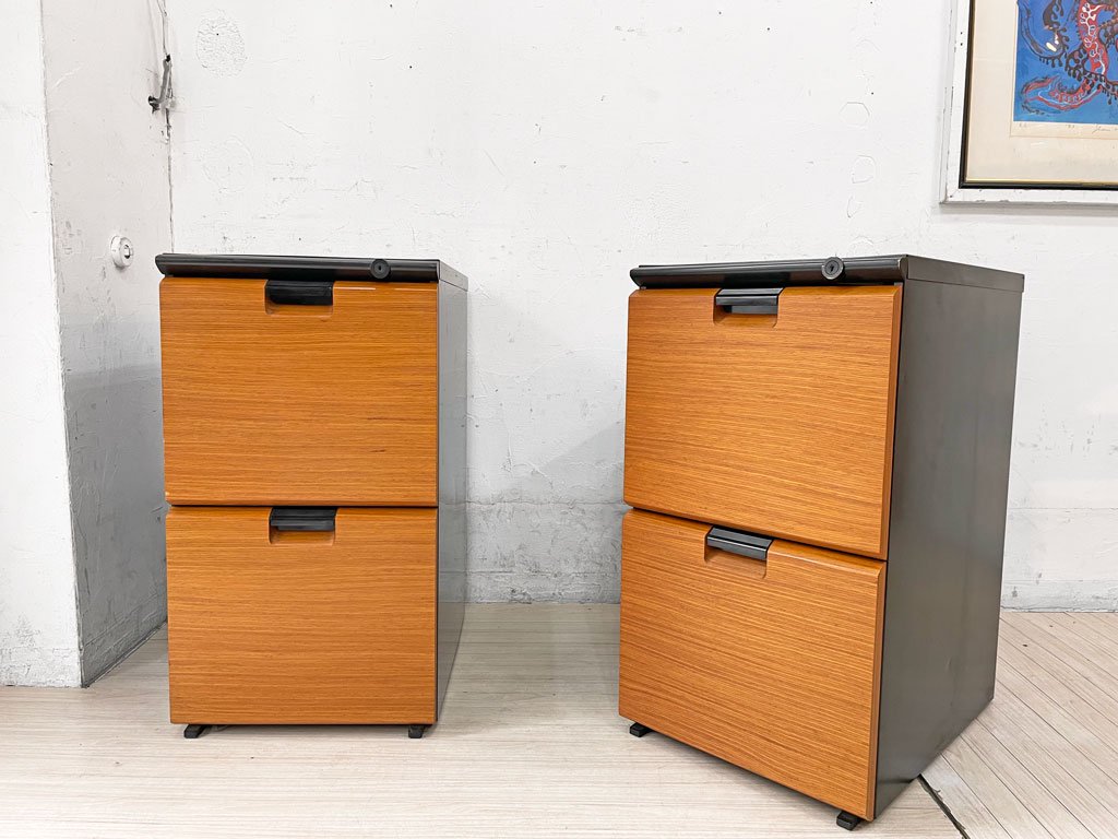 ハーマンミラー Herman Miller デスクワゴン ファイリングキャビネット 鍵付き トム・ニューハウス Tom Newhouse A ★