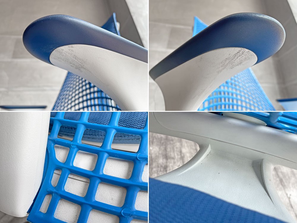 ハーマンミラー Herman Miller セイルチェア SAYL Chair デスクチェア ブルー ポリッシュドベース イヴ・ベアール 定価¥116,600- ♪