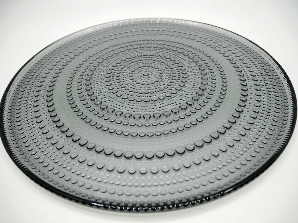 イッタラ iittala カステヘルミ Kastehelmi プレート Φ31.5cm ダークグレー オイバ・トイッカ Oiva Toikka フィンランド 北欧食器 ●
