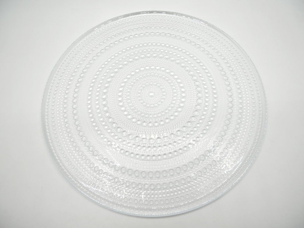 イッタラ iittala カステヘルミ Kastehelmi プレート Φ31.5cm クリア 箱付き オイバ・トイッカ Oiva Toikka フィンランド 北欧食器 ●