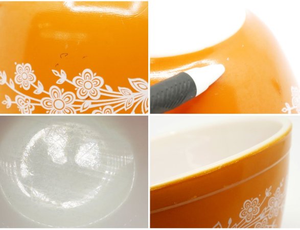コーニング CORNING オールドパイレックス OLD PYREX ゴールドバタフライ ボウル 3点セット ミキシング ボウル USビンテージ ●