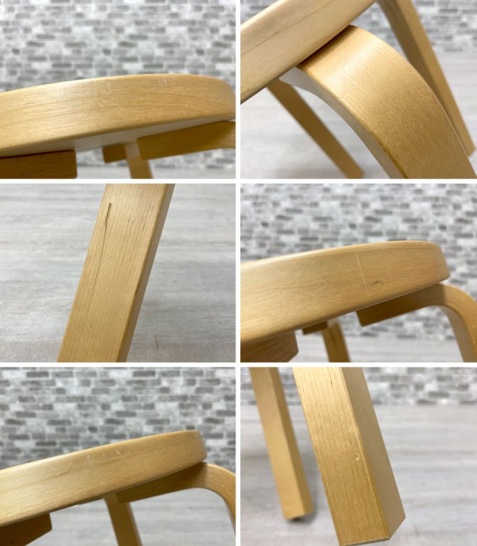 アルテック artek スツール60 E60 リノリウム チャコール15 4本脚 2016年製 アルヴァ・アアルト スコープ別注 北欧家具 ●