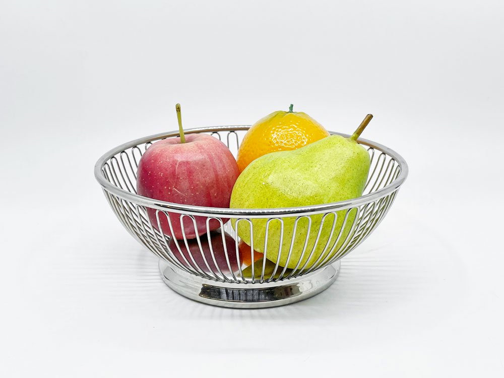 モッタ MOTTA ワイヤーバスケット カゴ Sサイズ Φ20cm ラウンド ステンレス製 イタリア 定価¥12,100- ●