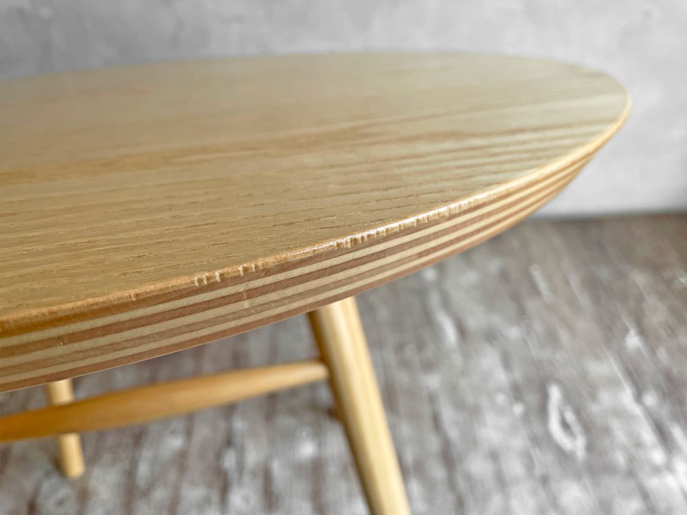 イデー IDEE アーオ テーブル AO TABLE ラウンド ローテーブル Φ55 アッシュ材 ナチュラル 岡嶌要 定価¥46,200- ♪