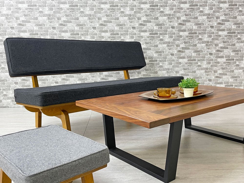 グラフ graf ナラティヴ Narrative サブロク 3/6 オットチェア Otto Chair オットマン スツール ミニ シナ材 積層合板フレーム グレー系ウールファブリック ●