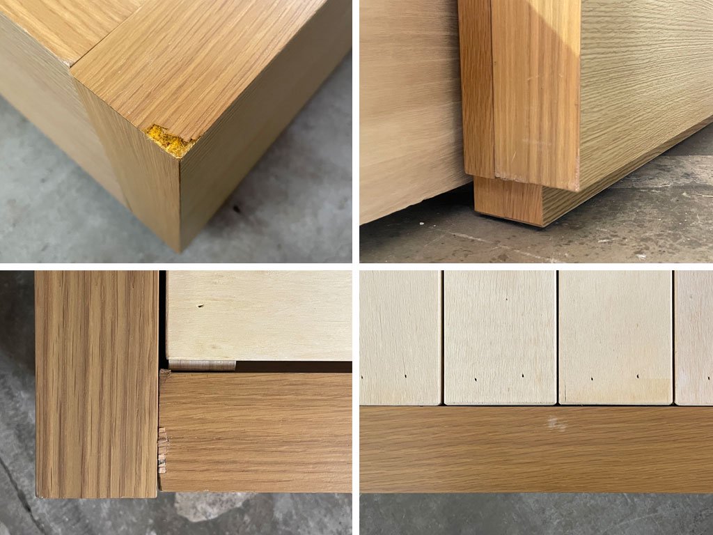 無印良品 MUJI オーク材 収納ベッド セミダブルサイズ フレームのみ 引出し収納 説明書付 〓