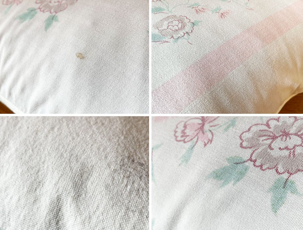 ティーケーガーメントサプライ T.K GARMENT SUPPLY リメイククッション ビンテージカーテン生地 ファブリックカバー 花柄 42×42cm フェザークッション付 A ◎