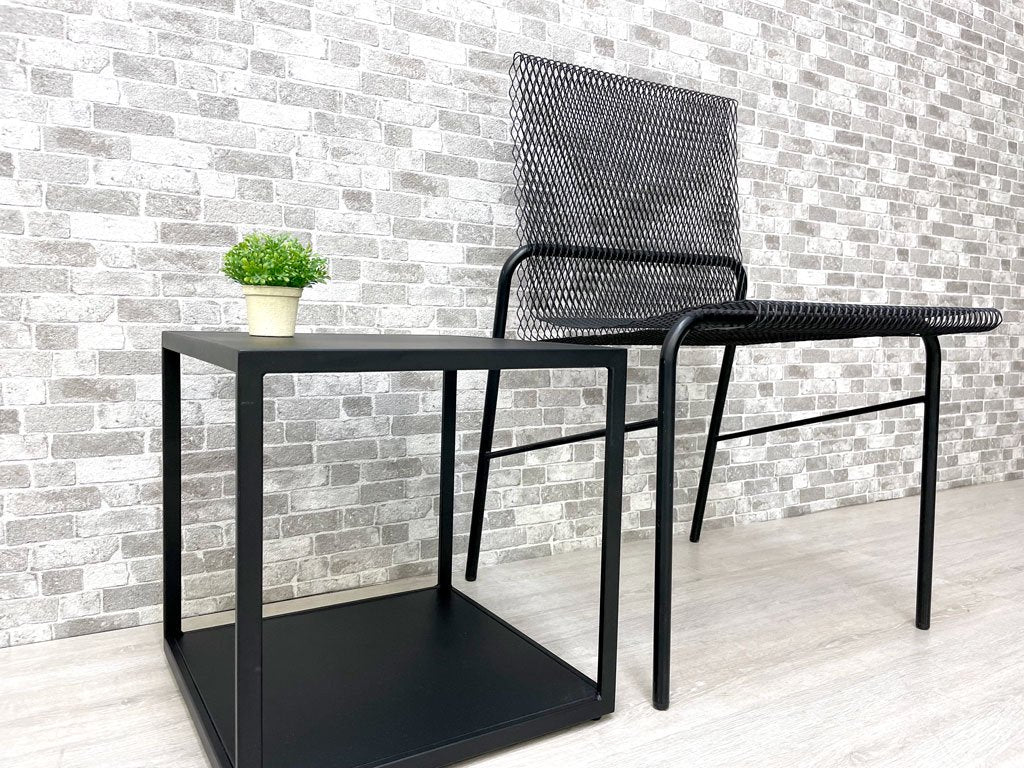 フランフラン Francfranc モダンワークス MODERN WORKS ステーロ サイドテーブル スチール製 ブラック 工業系 W40cm 定価¥18,000- ●