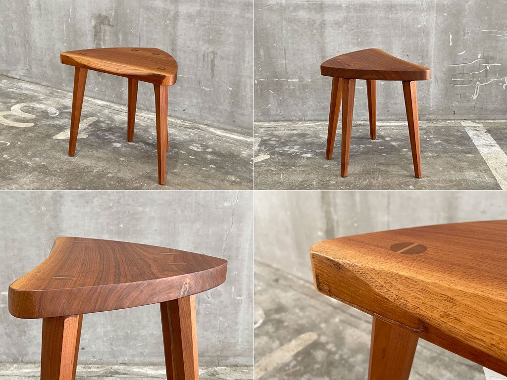 ソリウッドプロダクツ SOLIWOOD PRODUCTS ウォールナット 無垢材 スツール Stool クルミ 楔止 吉祥寺 国内クラフト家具 〓