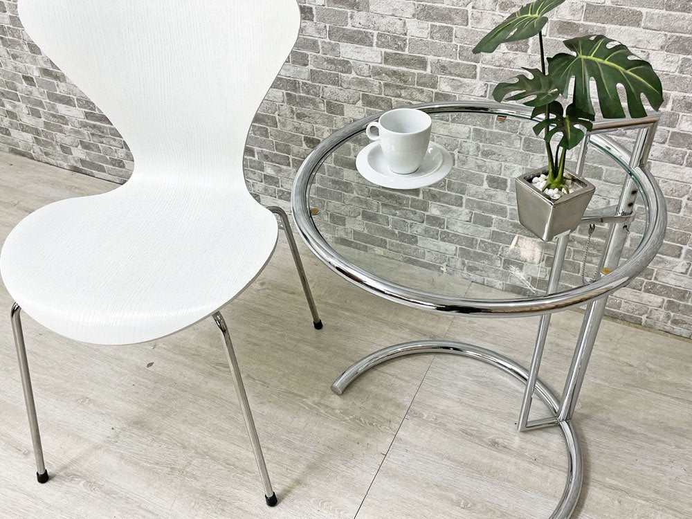 クラシコン ClassiCon アジャスタブルテーブル E1027 ガラス サイドテーブル アイリーン・グレイ Eileen Gray ビンテージ ●