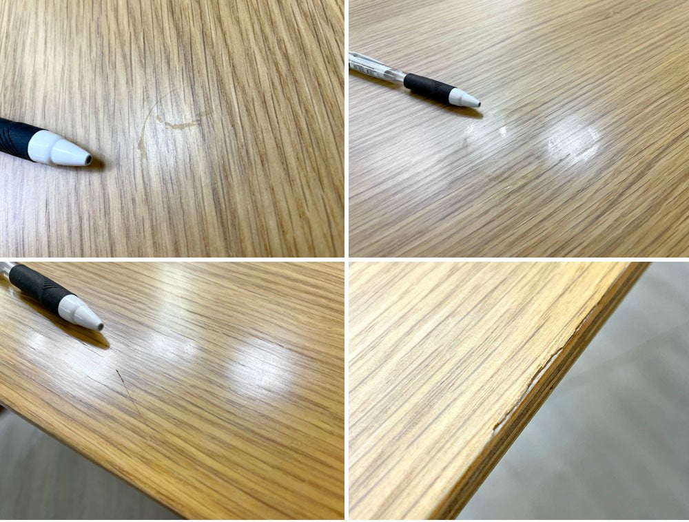 無印良品 MUJI リビングでもダイニングでもつかえる ダイニングテーブル オーク材 W130cm ナチュラル シンプルデザイン 定価¥34,900- ●