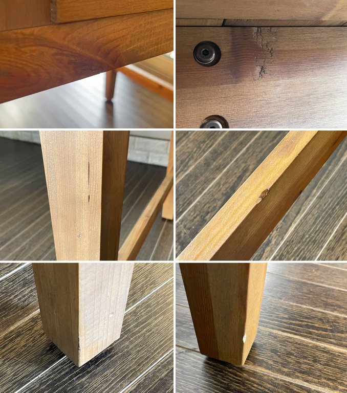 ジャーナルスタンダードファニチャー j.s.F バワリー BOWERY ダイニングテーブル 8ドロワー パイン材 W150cm 廃番 定価¥82,500- ◎