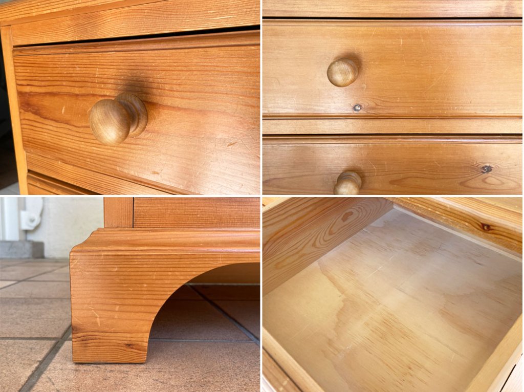 ペニーワイズ THE PENNY WISE パイン無垢材 チェスト 4段5杯 W85cm UKカントリー 英国 ◇