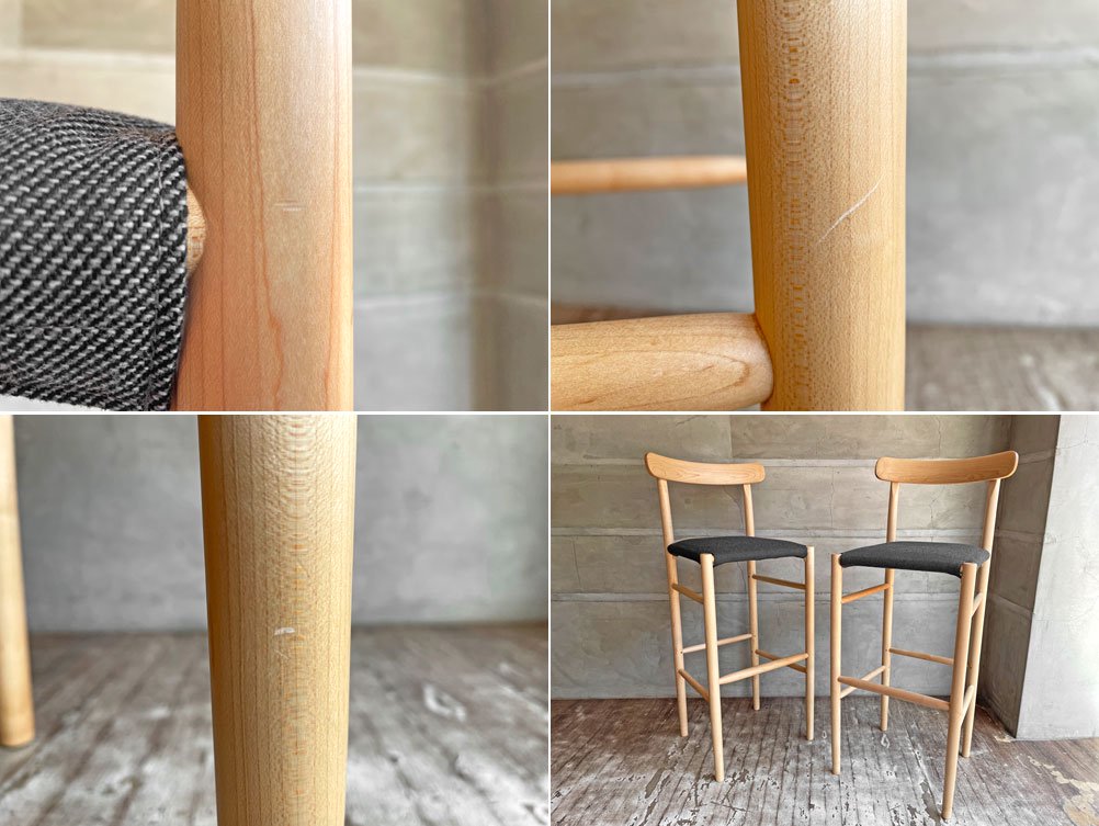 マルニ木工 MARUNI collection ライトウッド Lightwood バースツール ハイ メープル材 張座 ジャスパー・モリソン Jasper Morrison A ♪