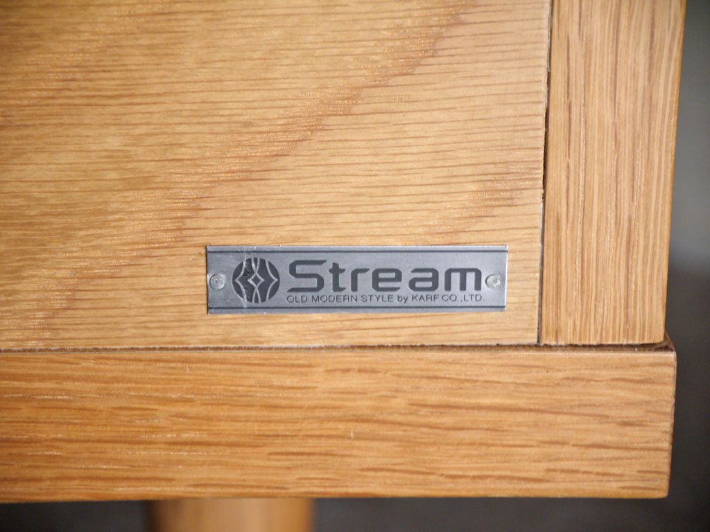カーフ karf ストリーム STREAM コーヒーテーブル ローテーブル ガラストップ オーク材 ■