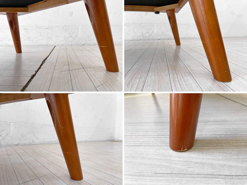 ノーチェ NOCE アームレスソファ バックレストベンチ 2人掛け 2P ダークブルー HY9655 北欧スタイル ★