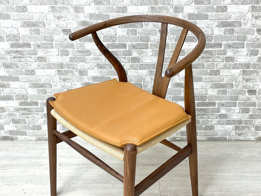 カールハンセン&サン Carl Hansen & Son ウィッシュボーンチェア WISHBONE CHAIR CH24 Yチェア 専用チェアクッション ゴールデンブラウンレザー ●