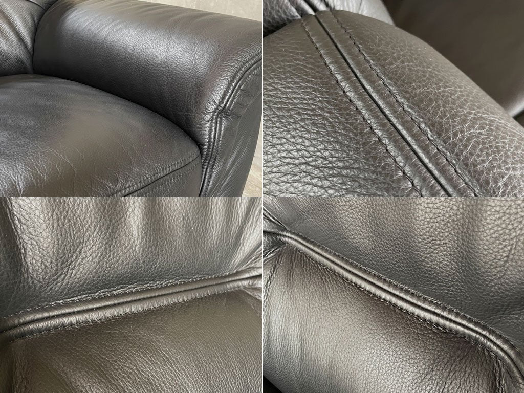 フクラ HUKLA レザーアプホルスター ロングライフレザー Long Life Leather 2シーターソファ イタリアンモダンデザイン 美品 〓