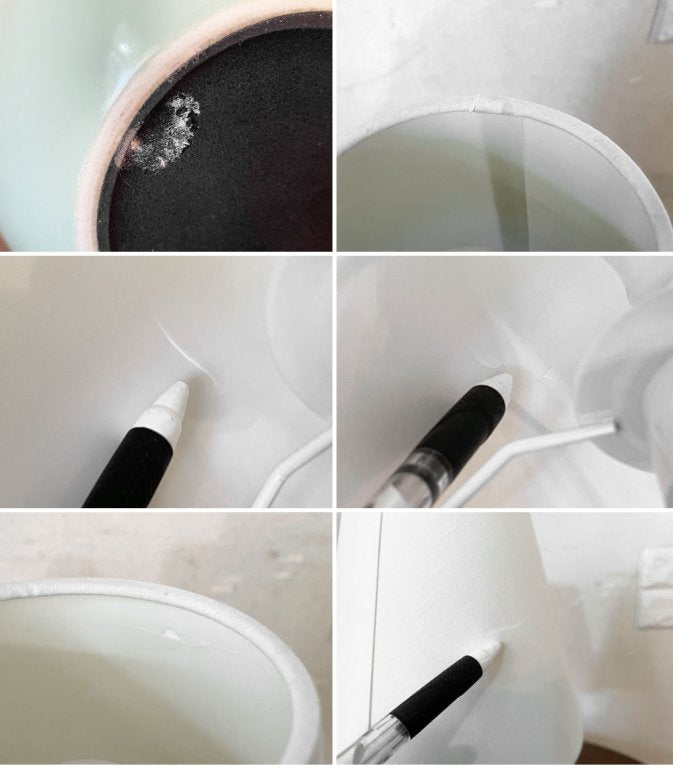 イデー IDEE アイユベースランプ AIL VASE LAMP テーブルランプ ペールグリーン 布シェード 定価¥27,900- ◎