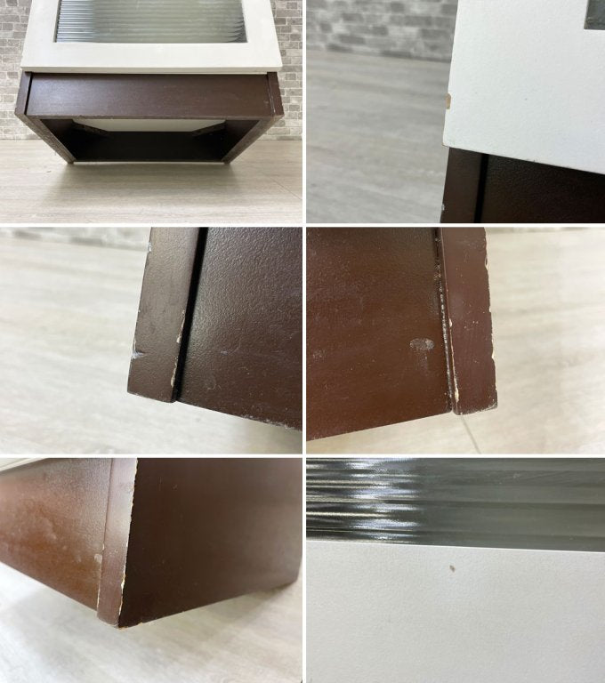 ウニコ unico リエット Lieto レンジスタンド カップボード 食器棚 ステンレス 3段 H111cm レトロ 廃番 ●