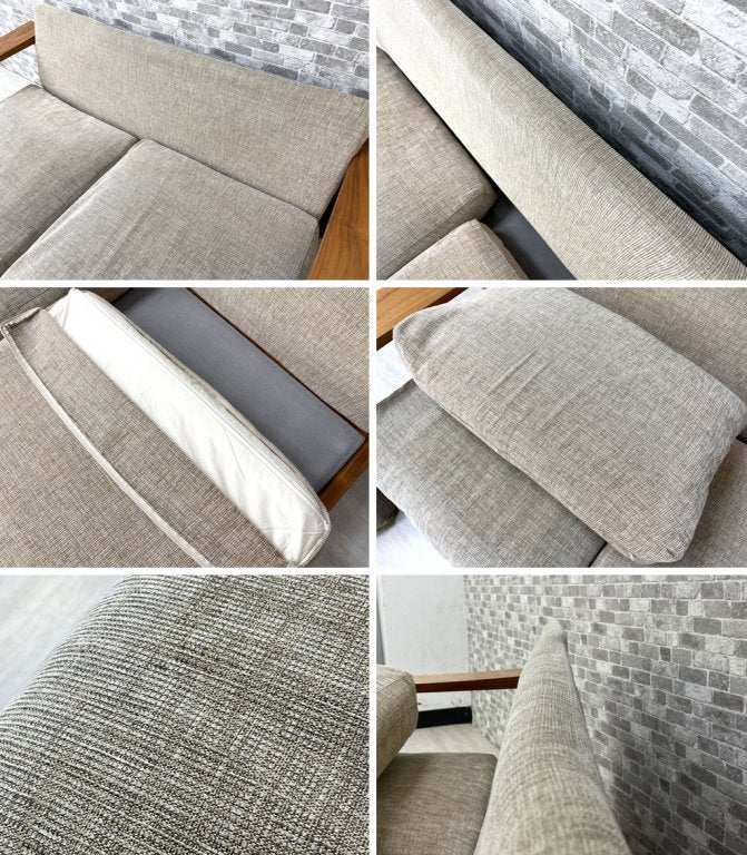 家具蔵 KAGURA モデルノ MODERNO 2Pソファ ウォールナット無垢材 ファブリック 定価¥270,600~349,800- ●