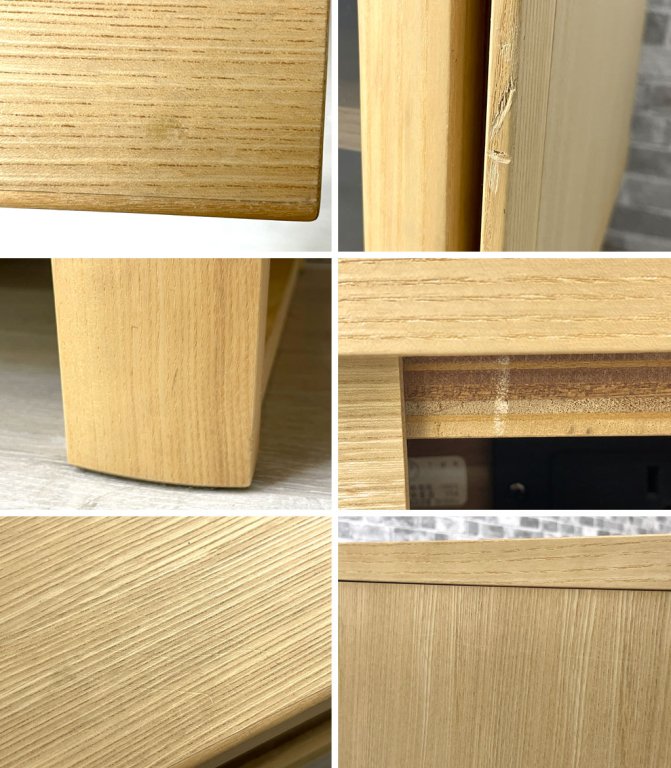 カリモク karimoku テレビボード TVボード AVボード ローボード アッシュ材 ガラス製スライド扉 内部電源付 HU5098 国産家具 ナチュラル 定価¥124,000- ●