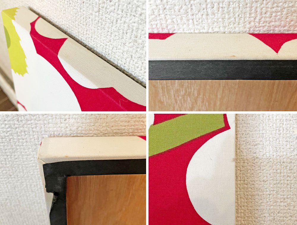 マリメッコ marimekko ピエニウニッコ Pieni Unikko ファブリックボード ファブリックパネル レッド×ホワイト 45cm マイヤ・イソラ フィンランド 北欧雑貨 廃番カラー ◎
