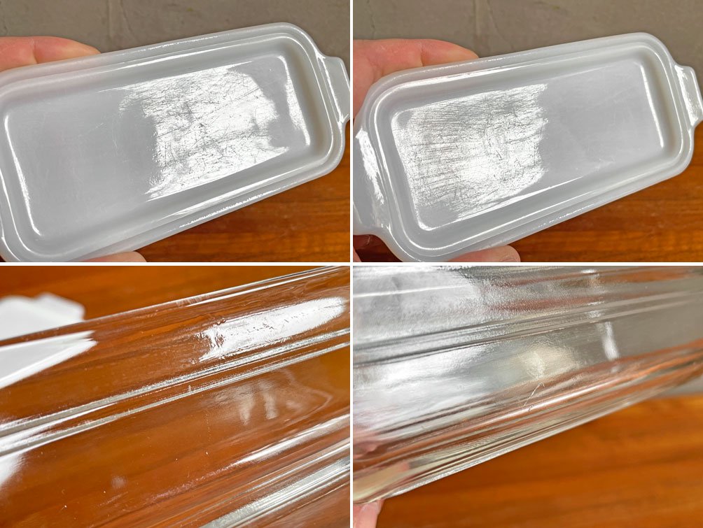 ファイヤーキング FIRE KING バターディッシュ バターケース ホワイト ミルクガラス OVEN Fire-Kig WARE 1950’s ビンテージ♪